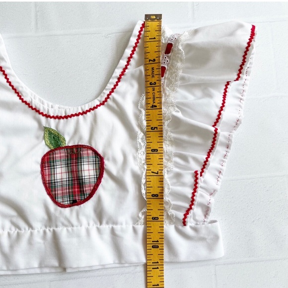 Vintage Handmade Plaid Girl Dress with Matching Bib Apron - Picture 13 of 16